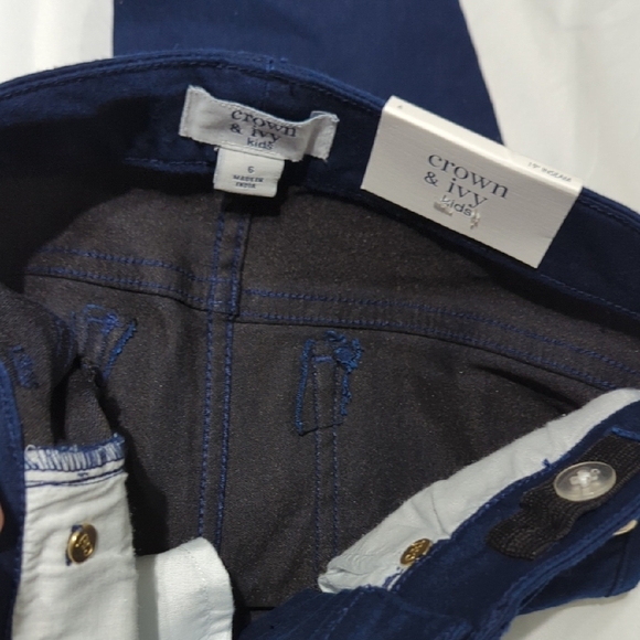 Crown & Ivy Deep Blue Pants Size 6 Kids , New With Tags!! Amazing Quality!!! - Picture 10 of 12